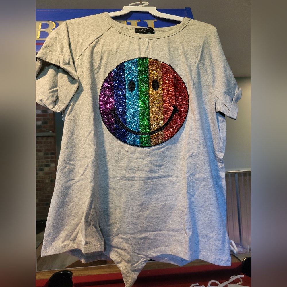Rainbow smiley face shirt
